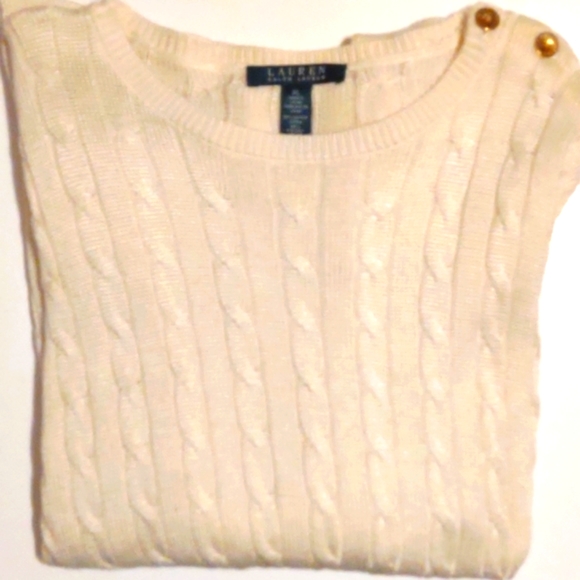 Ralph Lauren Black Label Sweaters - RALPH LAUREN SWEATER BLACK LABEL Cream Silky Blend